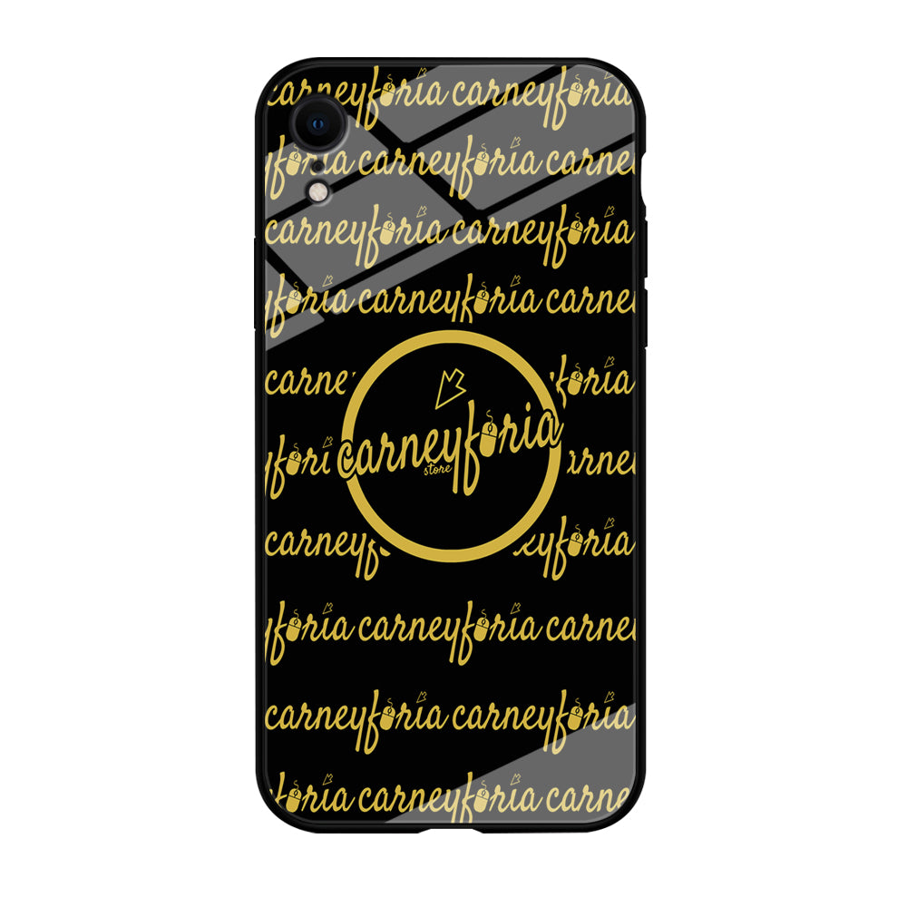Doodle Word Carneyforia Black iPhone XR Case