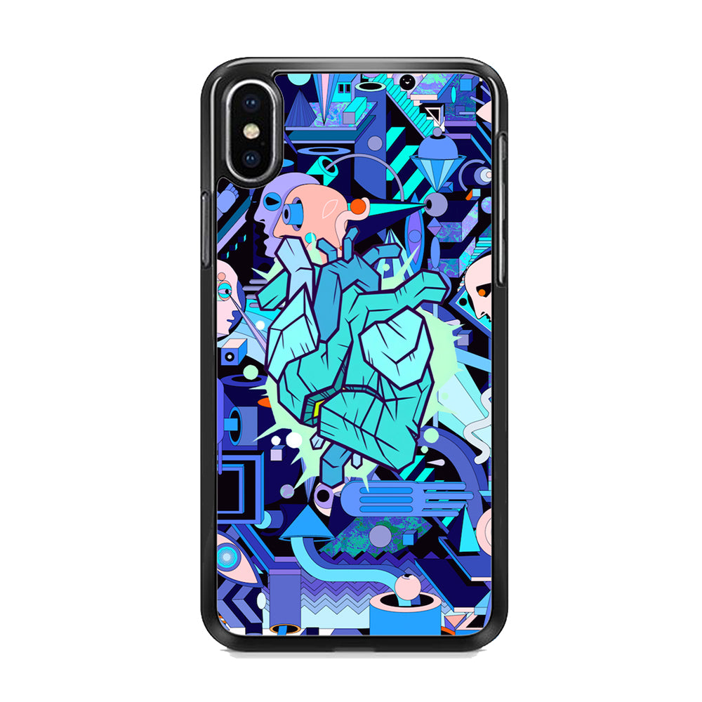 Doodle in Heartbeat iPhone X Case