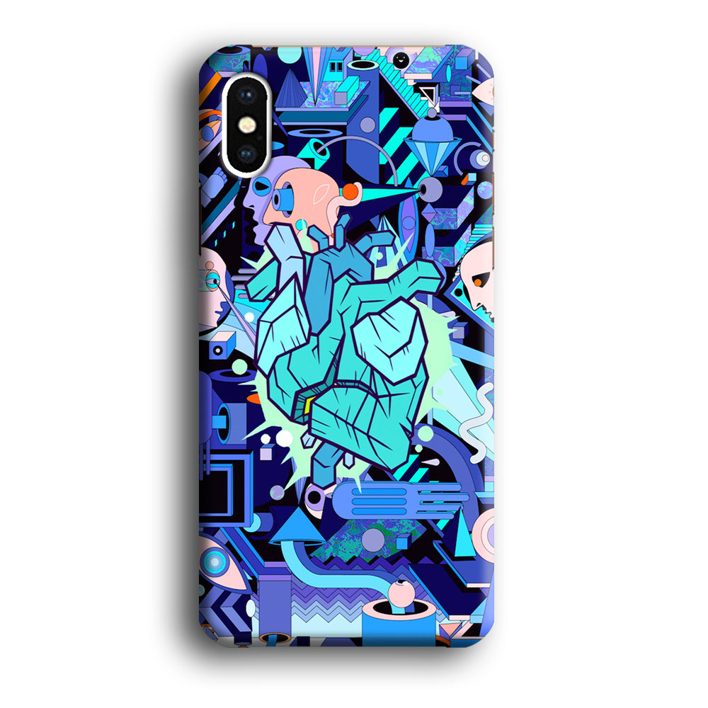 Doodle in Heartbeat iPhone X Case