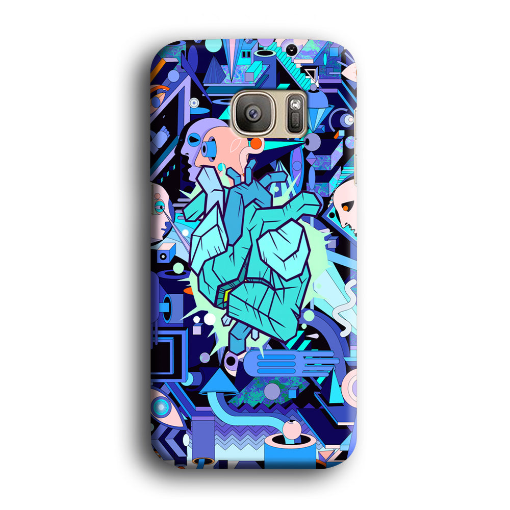 Doodle in Heartbeat Samsung Galaxy S7 Edge Case