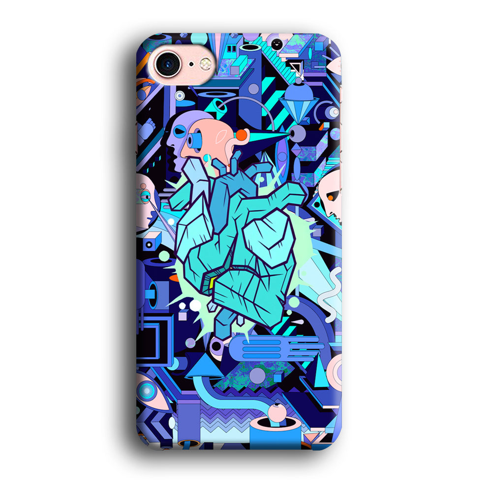 Doodle in Heartbeat iPhone 7 Case