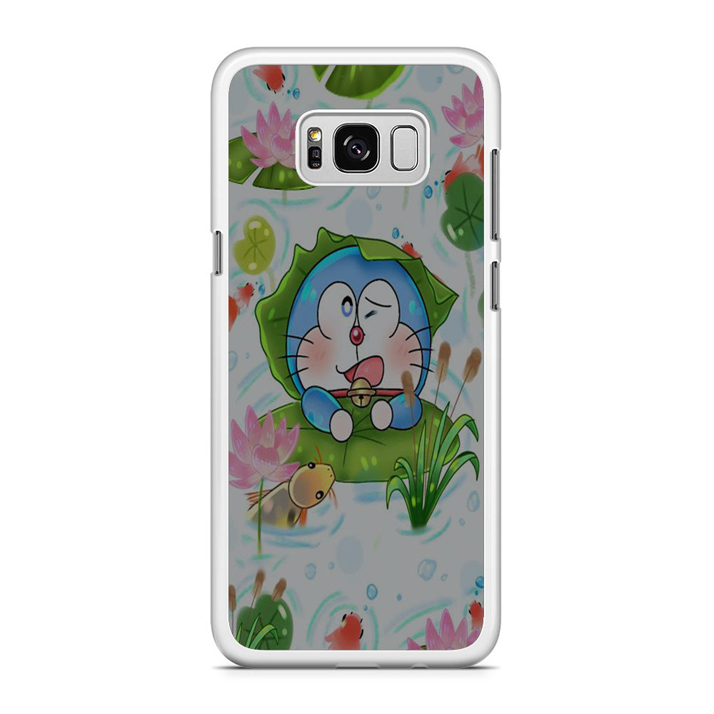 Doraemon Cute Samsung Galaxy S8 Plus Case Rubber White (2D Case)