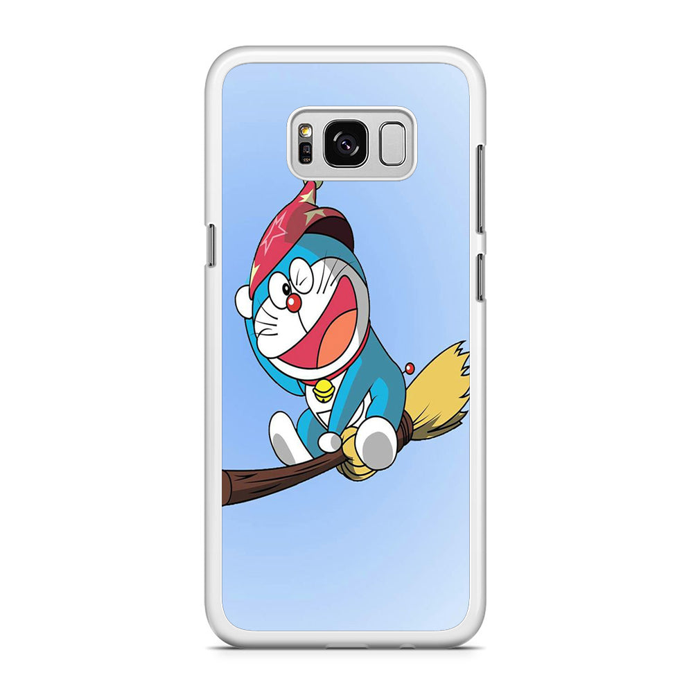 Doraemon Happy Flying Samsung Galaxy S8 Plus Case Rubber White (2D Case)