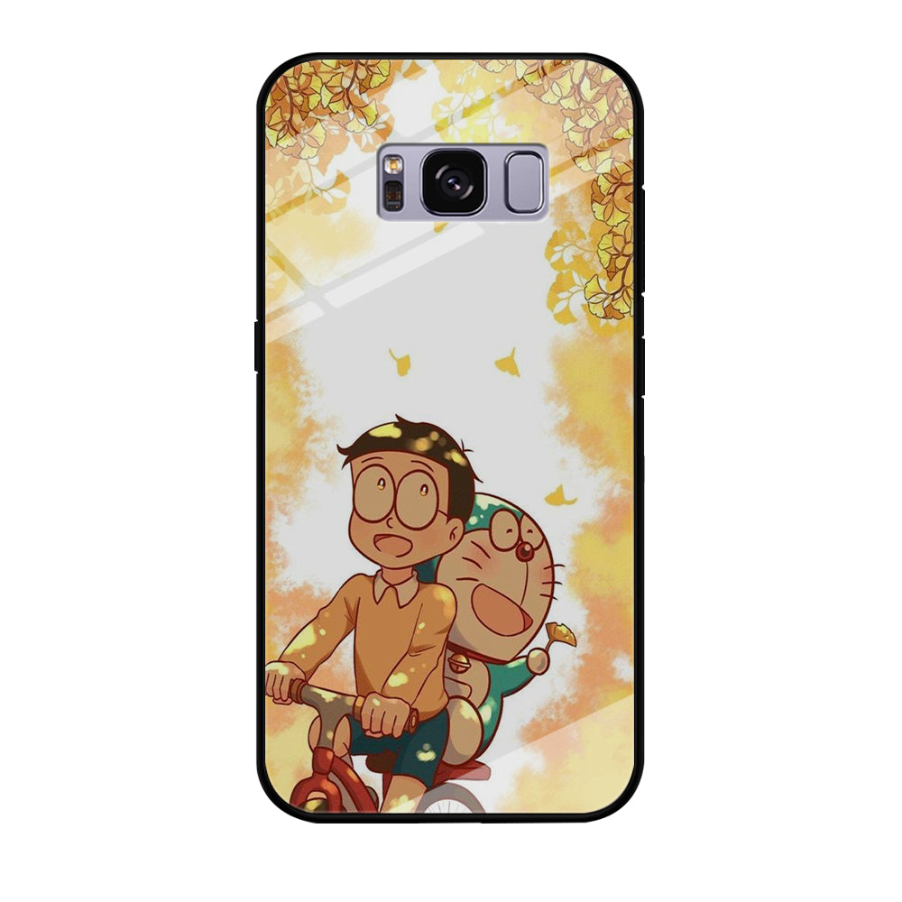 Doraemon Nobita Spring Season Samsung Galaxy S8 Plus Case Tempered Glass Case