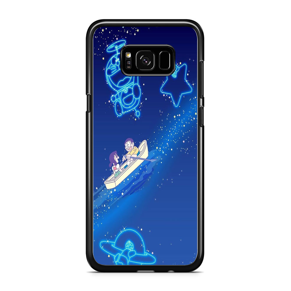 Doraemon Sweet Nobita Couple Samsung Galaxy S8 Plus Case Rubber Black (2D Case)