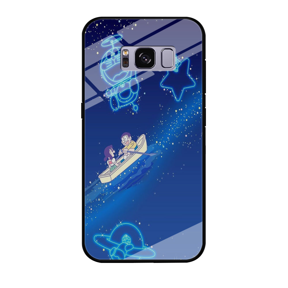 Doraemon Sweet Nobita Couple Samsung Galaxy S8 Plus Case Tempered Glass Case