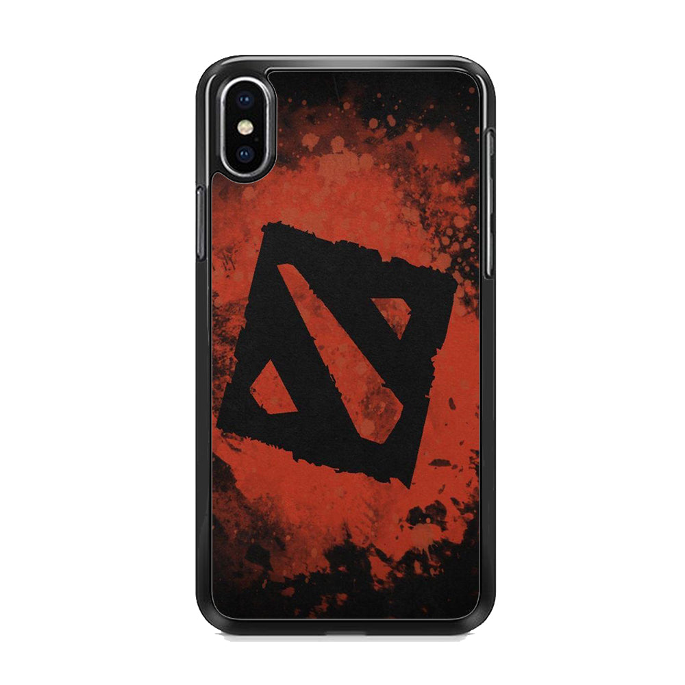 Dota Red Brush Logo iPhone XS MAX Case