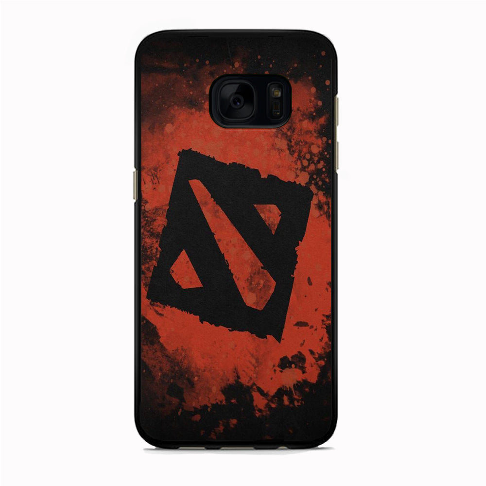 Dota Red Brush Logo Samsung Galaxy S7 Edge Case