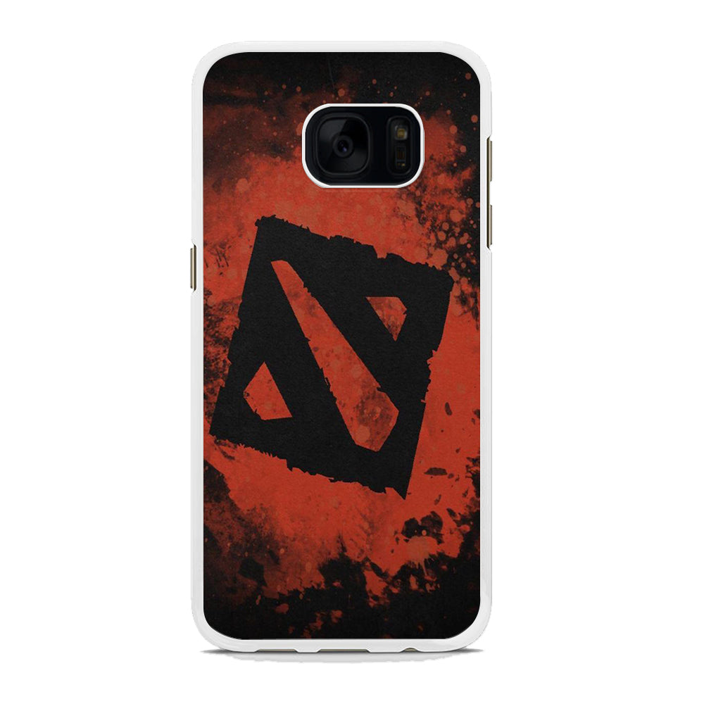Dota Red Brush Logo Samsung Galaxy S7 Edge Case