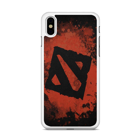 Dota Red Brush Logo iPhone X Case