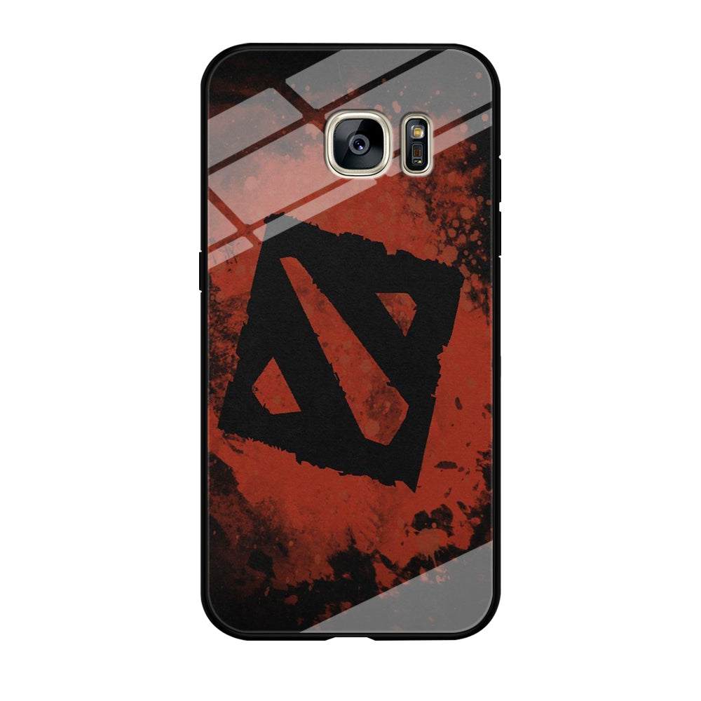 Dota Red Brush Logo Samsung Galaxy S7 Edge Case