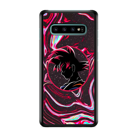 Dragon Ball Z Flame Silhouette Samsung Galaxy S10 Case
