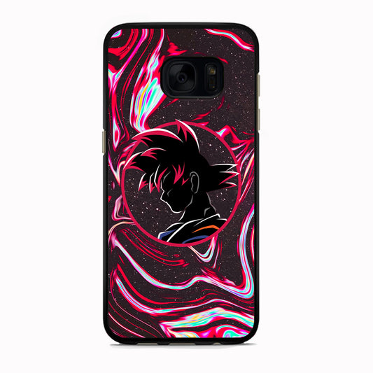 Dragon Ball Z Flame Silhouette Samsung Galaxy S7 Edge Case