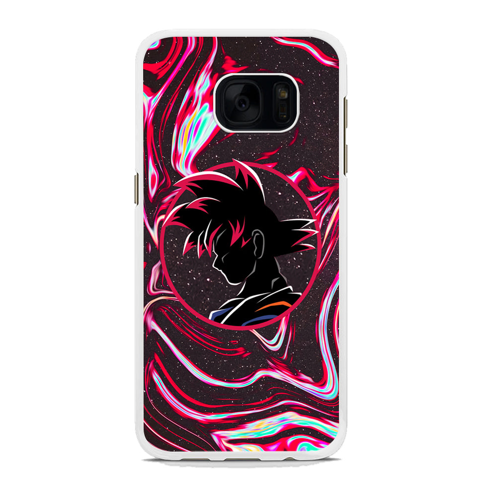 Dragon Ball Z Flame Silhouette Samsung Galaxy S7 Edge Case
