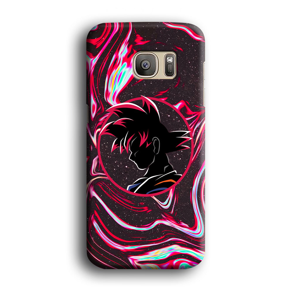Dragon Ball Z Flame Silhouette Samsung Galaxy S7 Edge Case