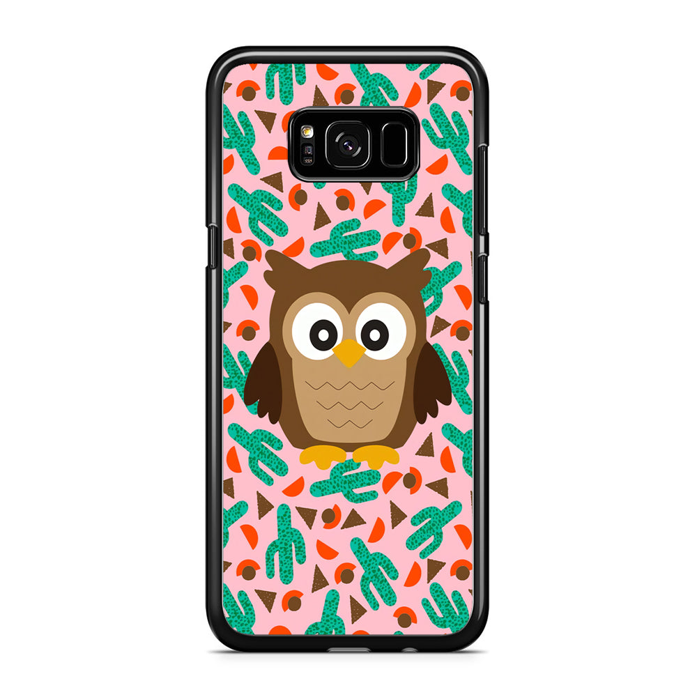 Elf Owl and Cactus Nest Samsung Galaxy S8 Plus Case Rubber Black (2D Case)