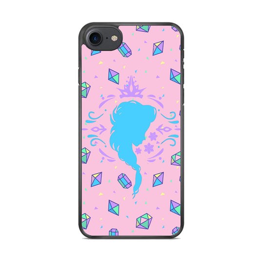 Elsa Silhouette of Diamond iPhone 8 Case