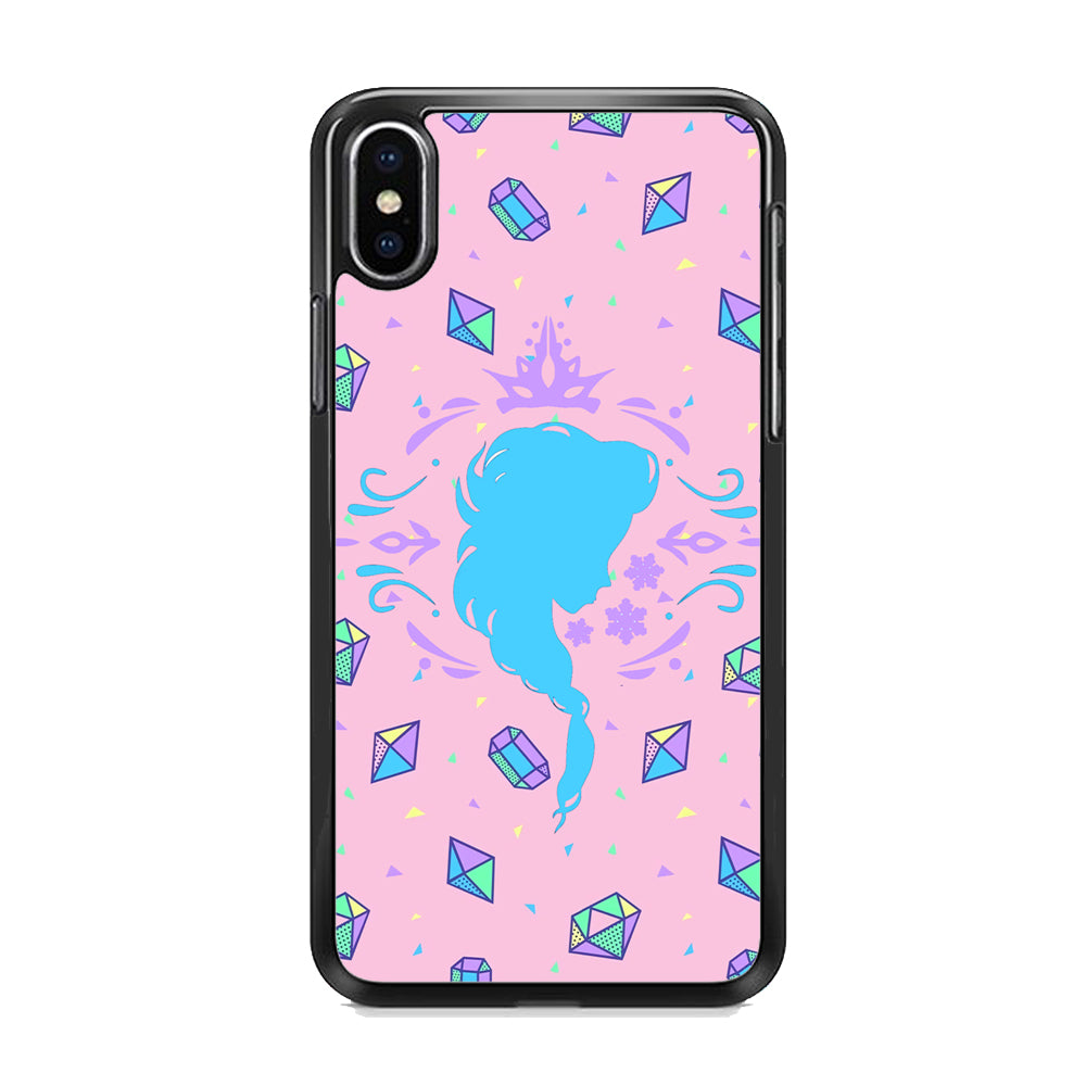Elsa Silhouette of Diamond iPhone X Case