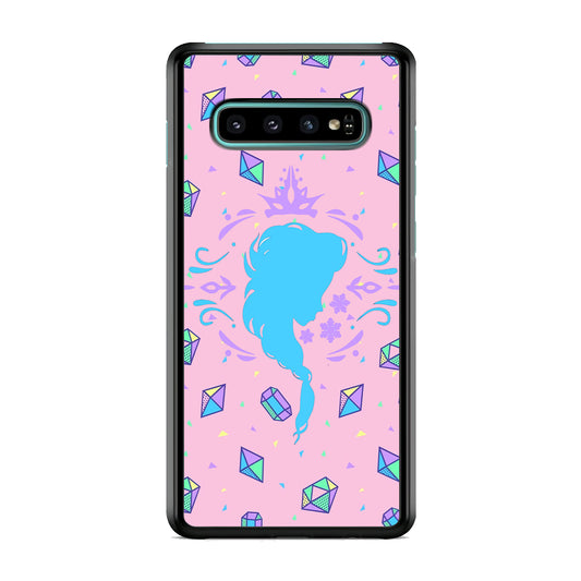 Elsa Silhouette of Diamond Samsung Galaxy S10 Case