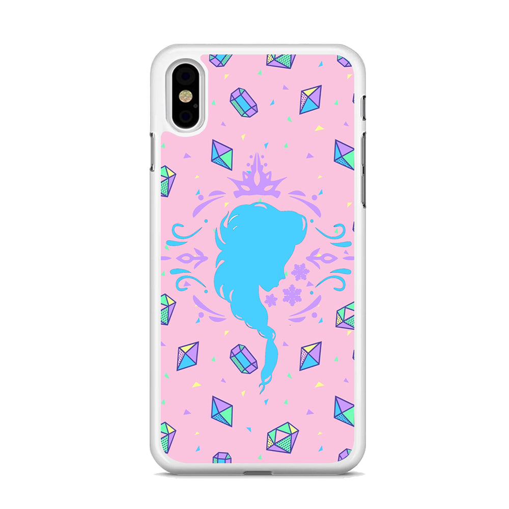 Elsa Silhouette of Diamond iPhone X Case