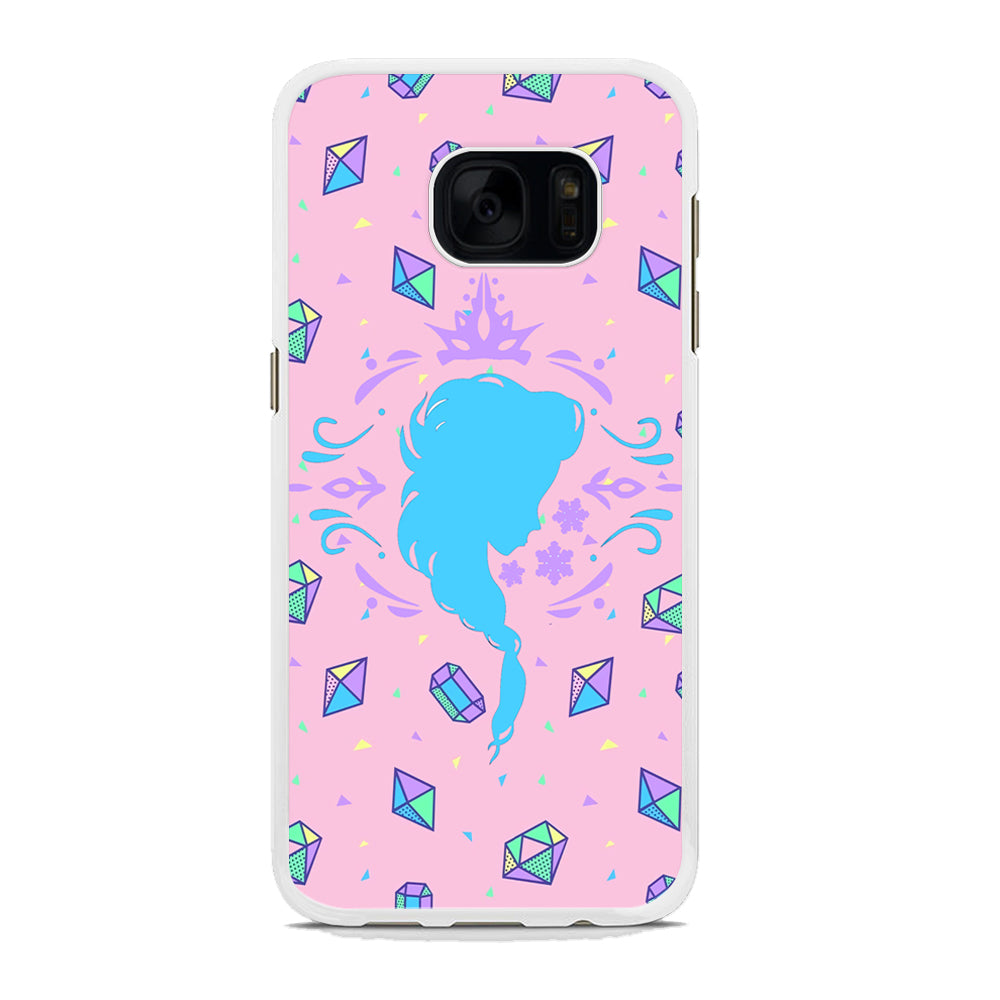 Elsa Silhouette of Diamond Samsung Galaxy S7 Edge Case