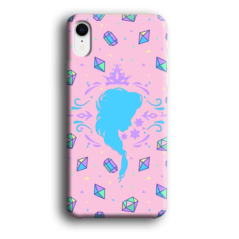 Elsa Silhouette of Diamond iPhone XR Case