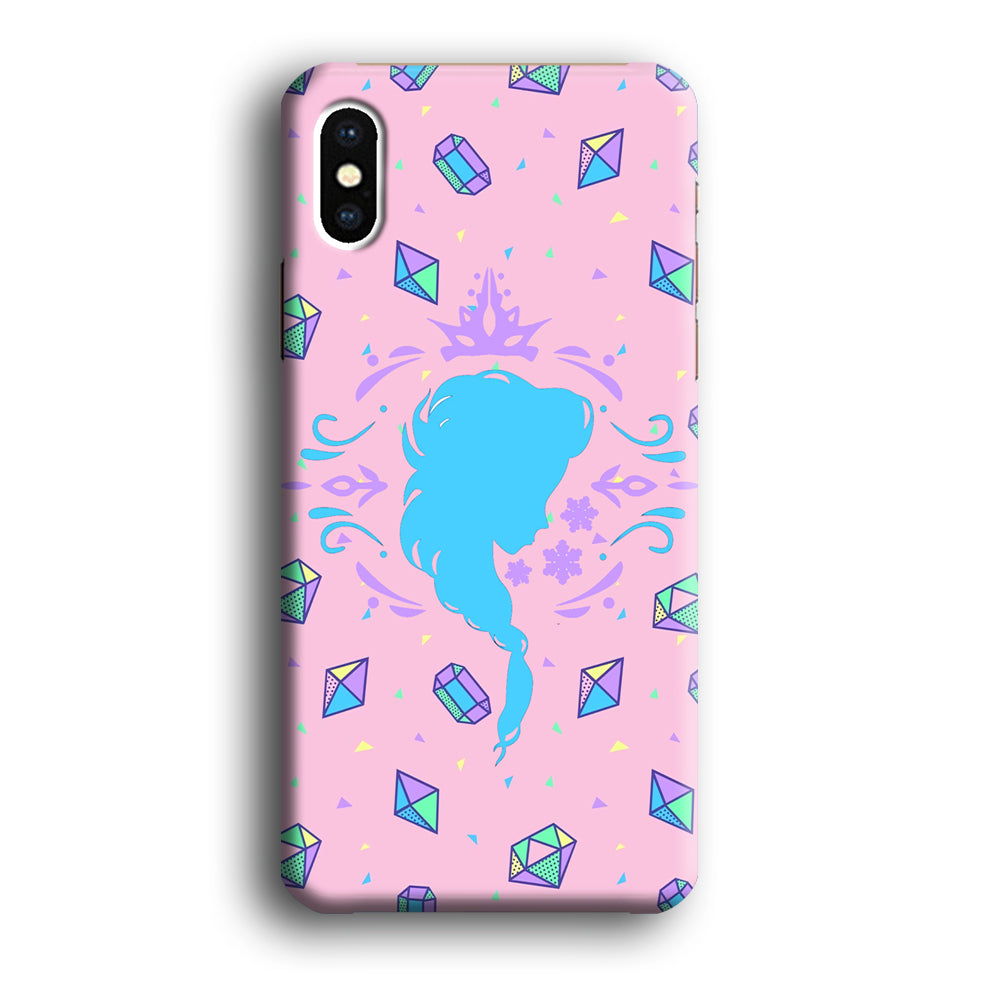 Elsa Silhouette of Diamond iPhone X Case