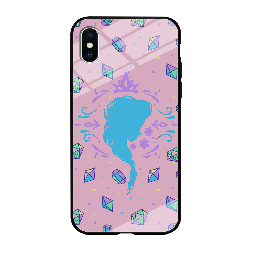 Elsa Silhouette of Diamond iPhone X Case