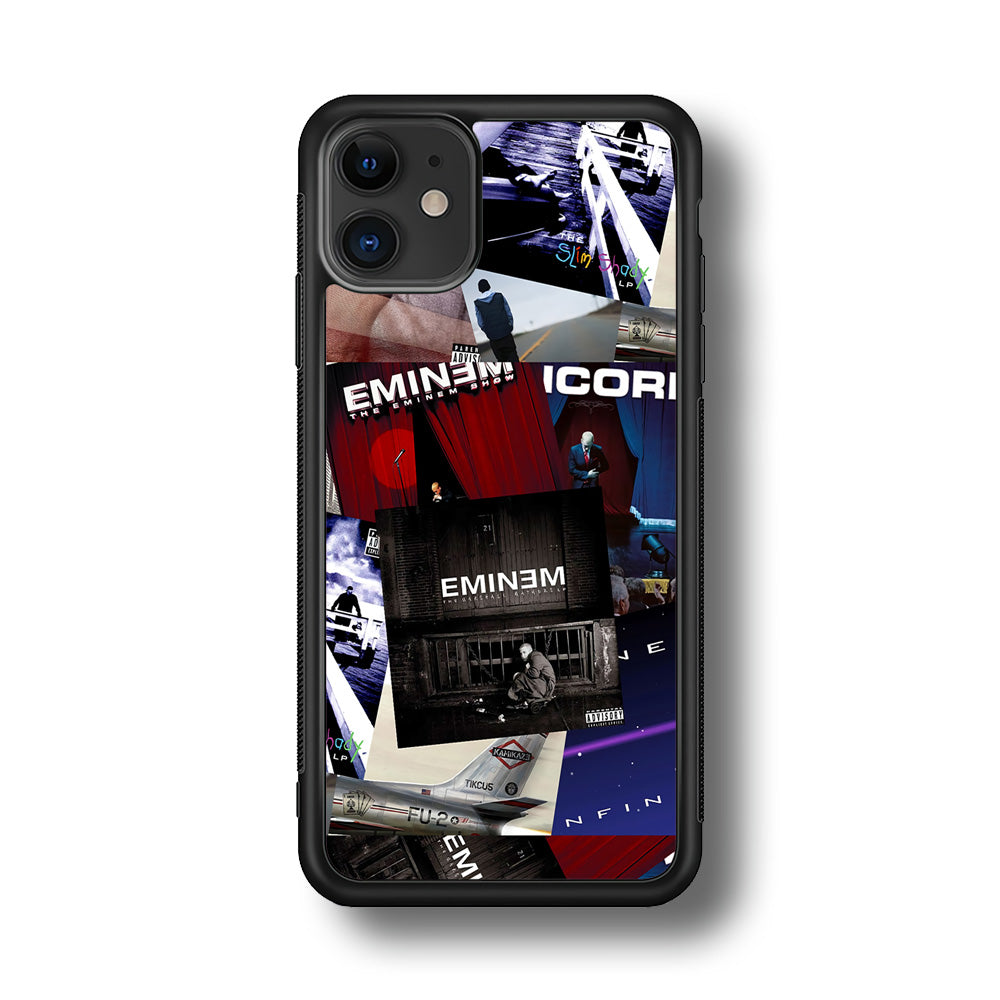 Eminem Pictures of The Song iPhone 11 Case Rubber Black (2D Case)