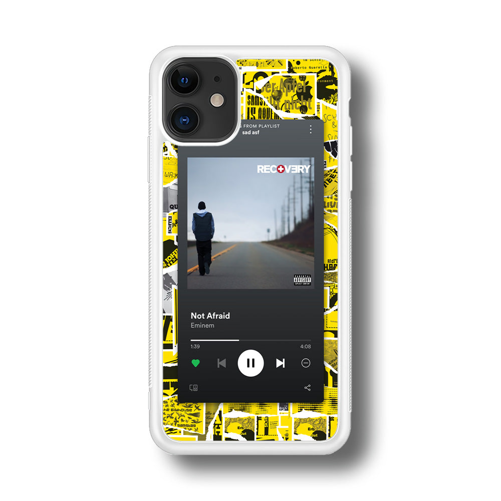 Eminem Playlist Song iPhone 11 Case Rubber White (2D Case)