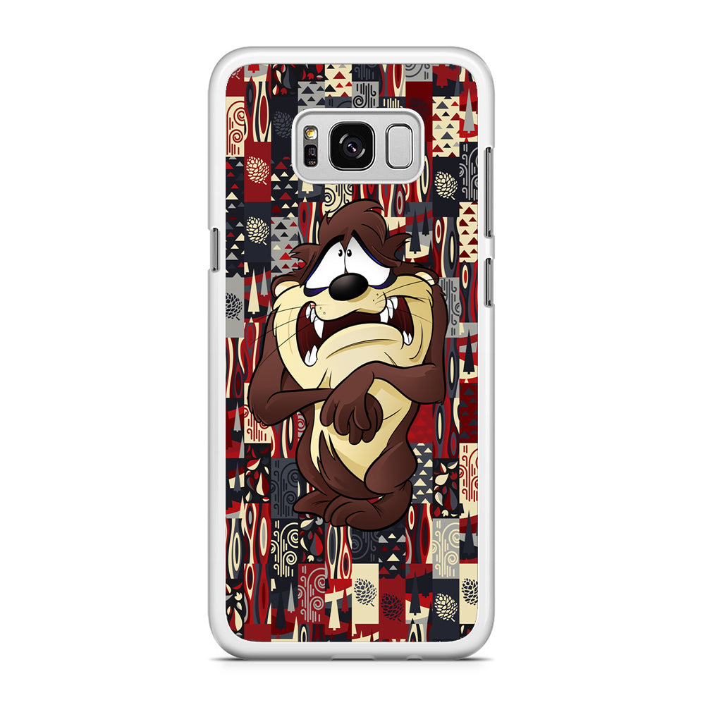 Fearful Taz Samsung Galaxy S8 Plus Case Rubber White (2D Case)