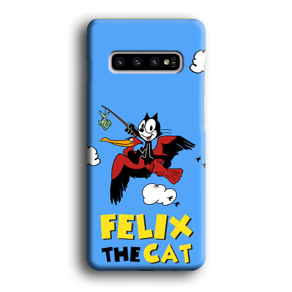 Felix The Cat Fly Samsung Galaxy S10 Case