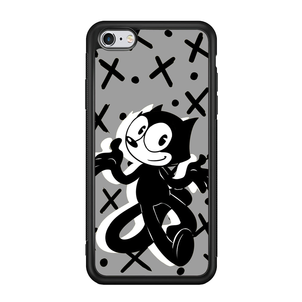 Felix The Cat Pattern In Grey iPhone 6 | 6s Case