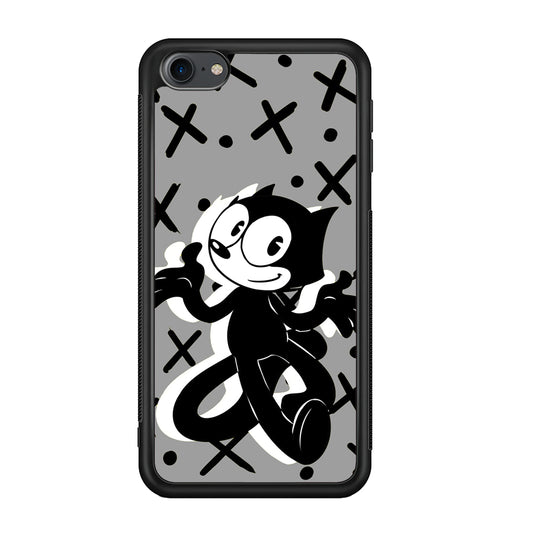 Felix The Cat Pattern In Grey iPod Touch 6 Case - Carneyforia