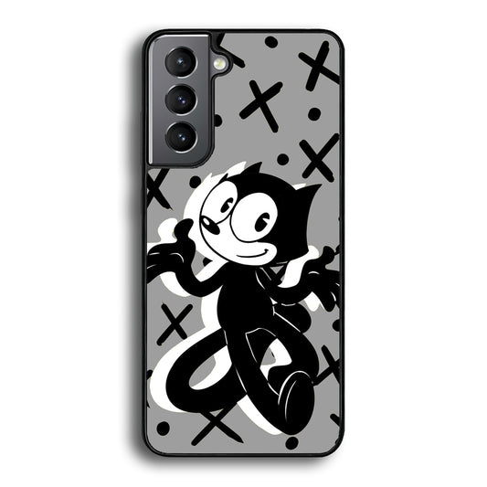 Felix The Cat Pattern In Grey Samsung Galaxy S21 Plus Case - Carneyforia