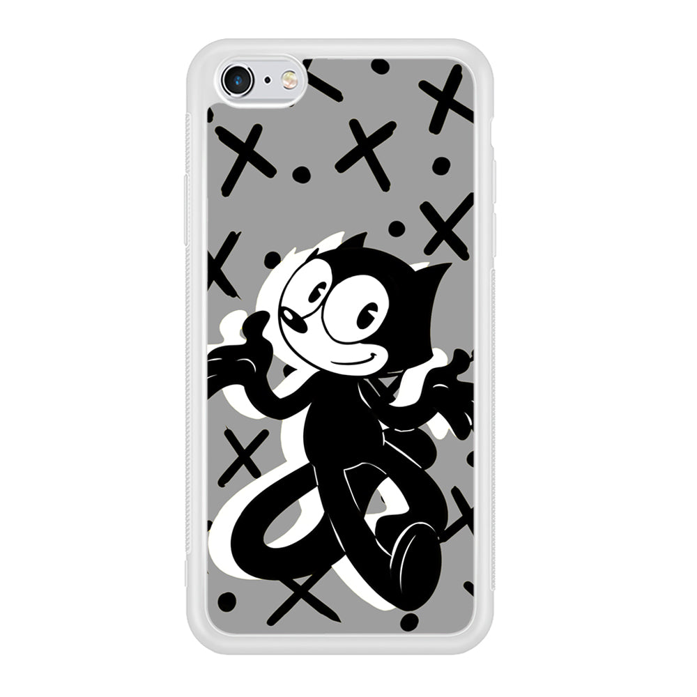 Felix The Cat Pattern In Grey iPhone 6 | 6s Case