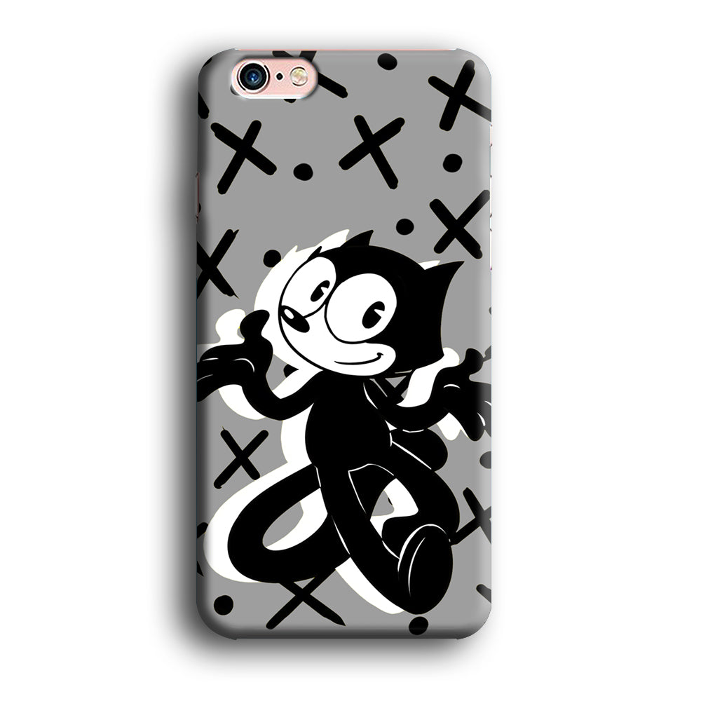 Felix The Cat Pattern In Grey iPhone 6 Plus | 6s Plus Case