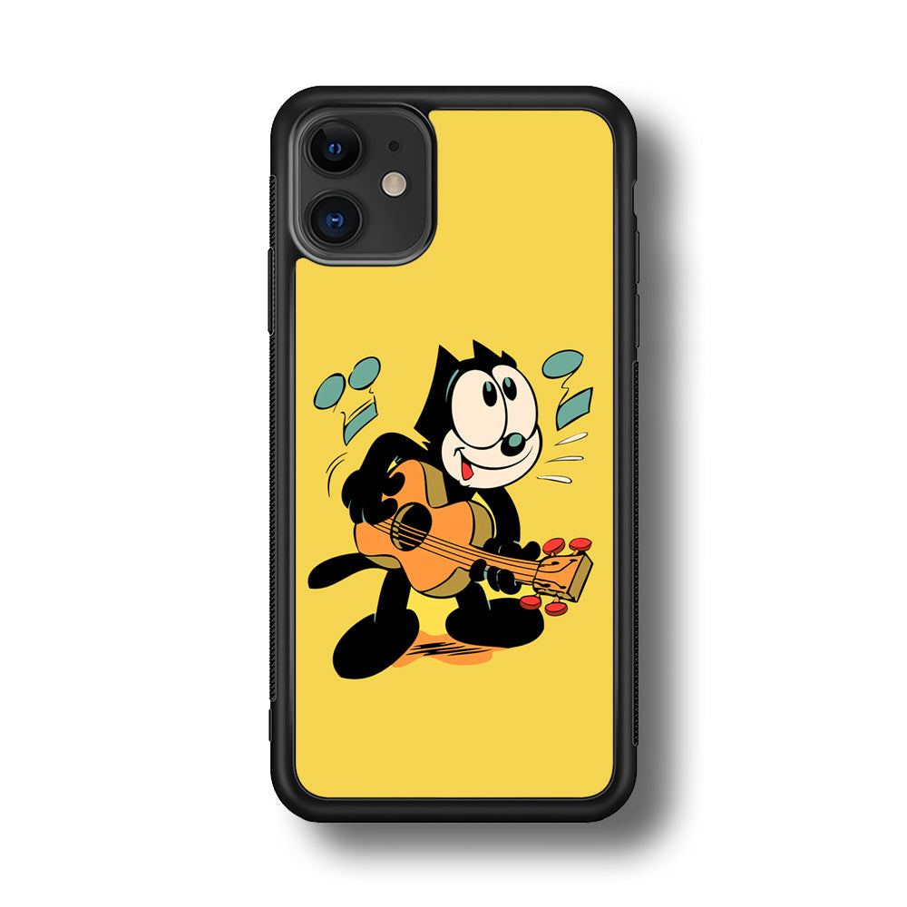 Felix The Cat Playing Okulele iPhone 11 Case