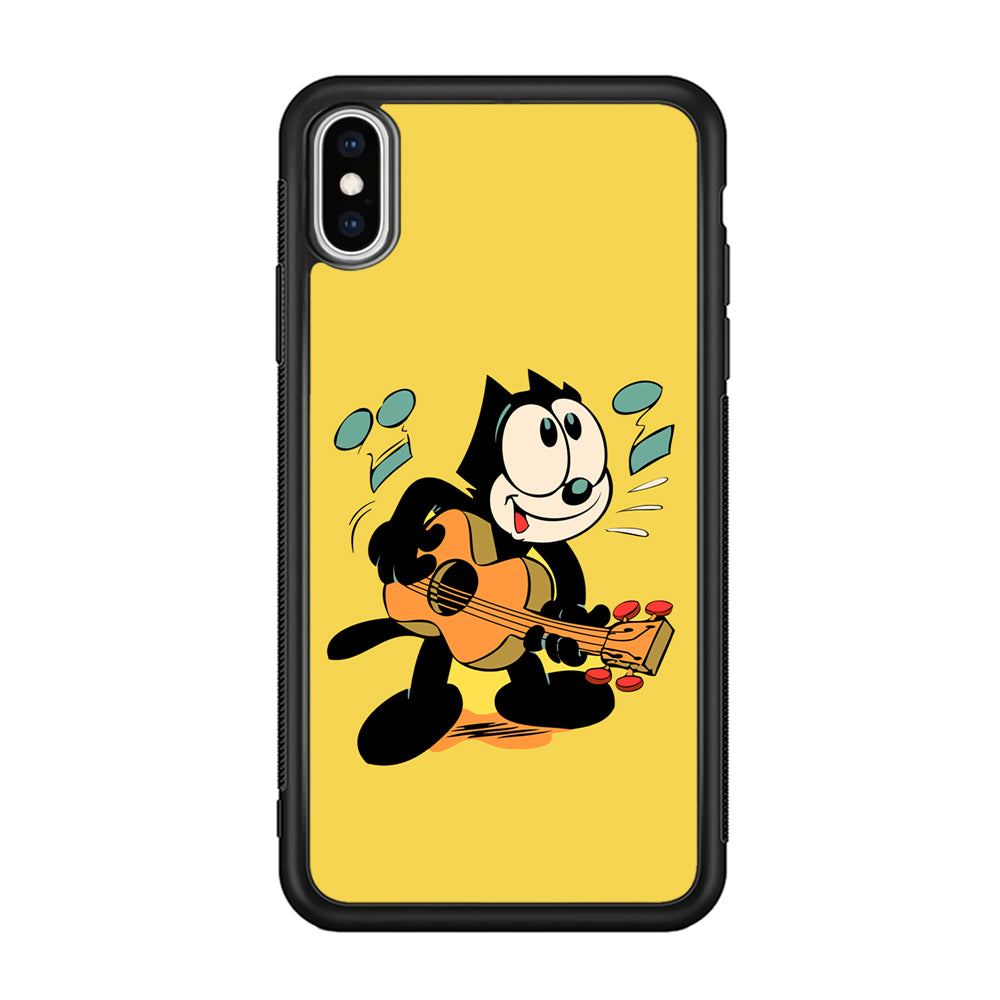 Felix The Cat Playing Okulele iPhone X Case