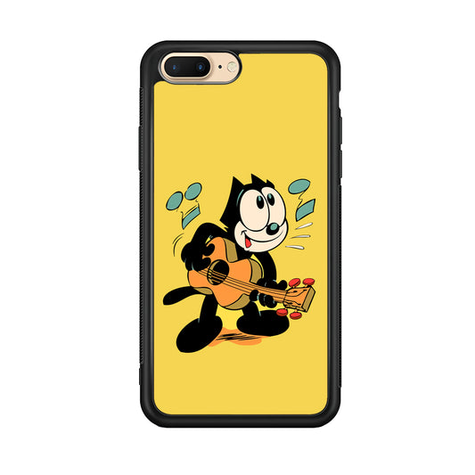 Felix The Cat Playing Okulele iPhone 8 Plus Case