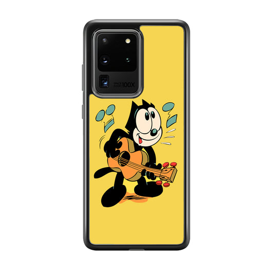 Felix The Cat Playing Okulele Samsung Galaxy S20 Ultra Case