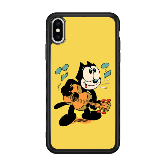 Felix The Cat Playing Okulele iPhone XS Case