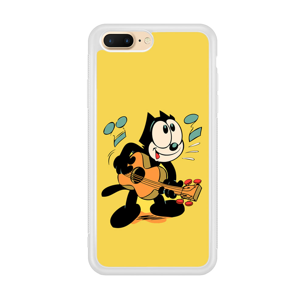 Felix The Cat Playing Okulele iPhone 8 Plus Case