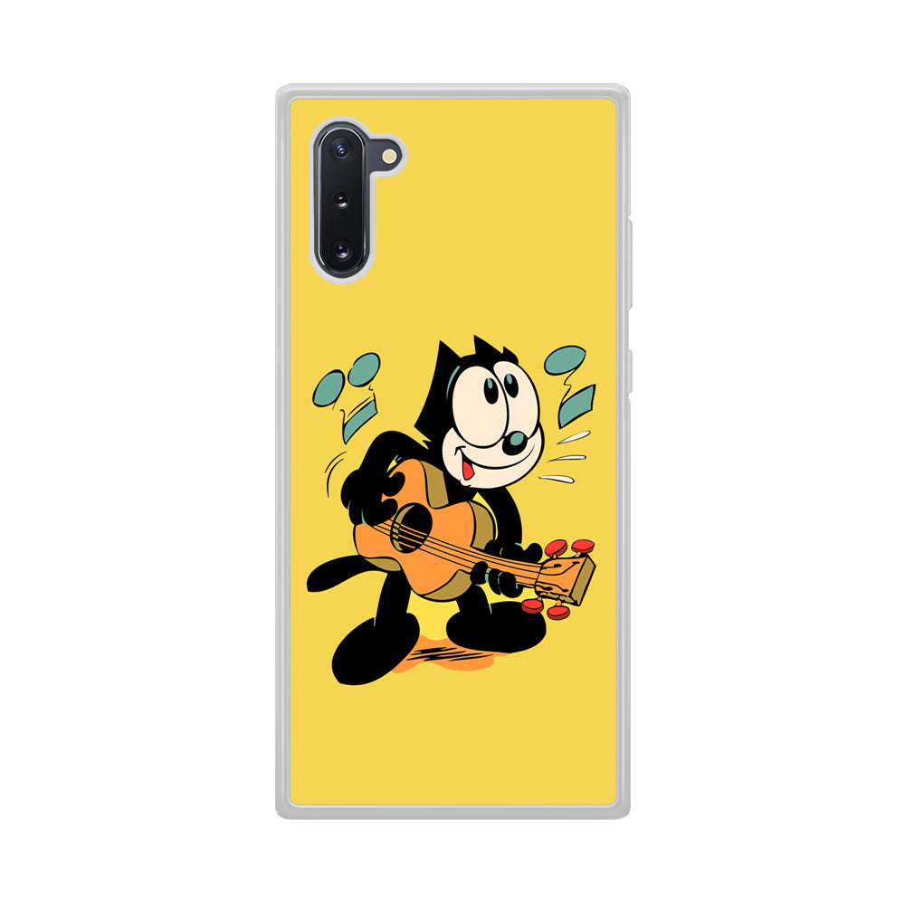 Felix The Cat Playing Okulele Samsung Galaxy Note 10 Case