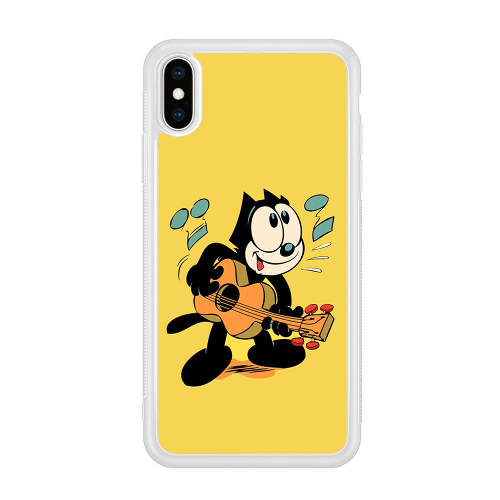 Felix The Cat Playing Okulele iPhone X Case