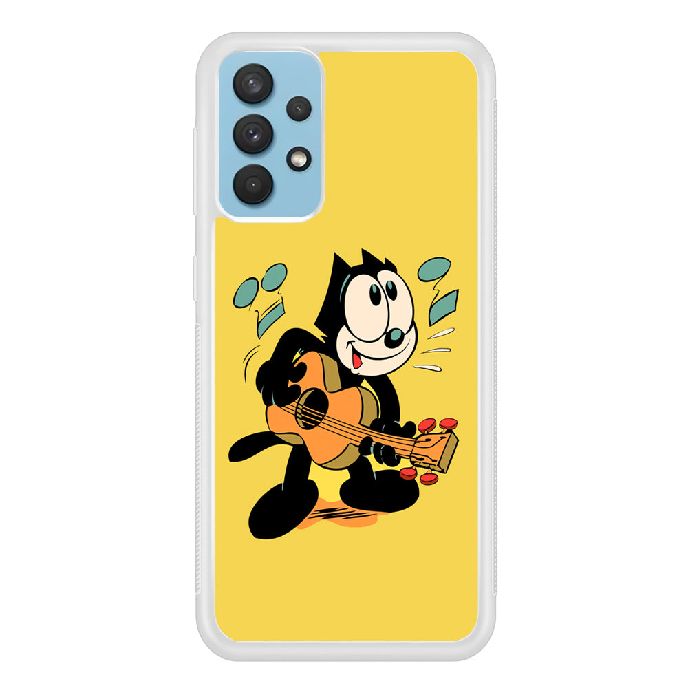 Felix The Cat Playing Okulele Samsung Galaxy A32 Case