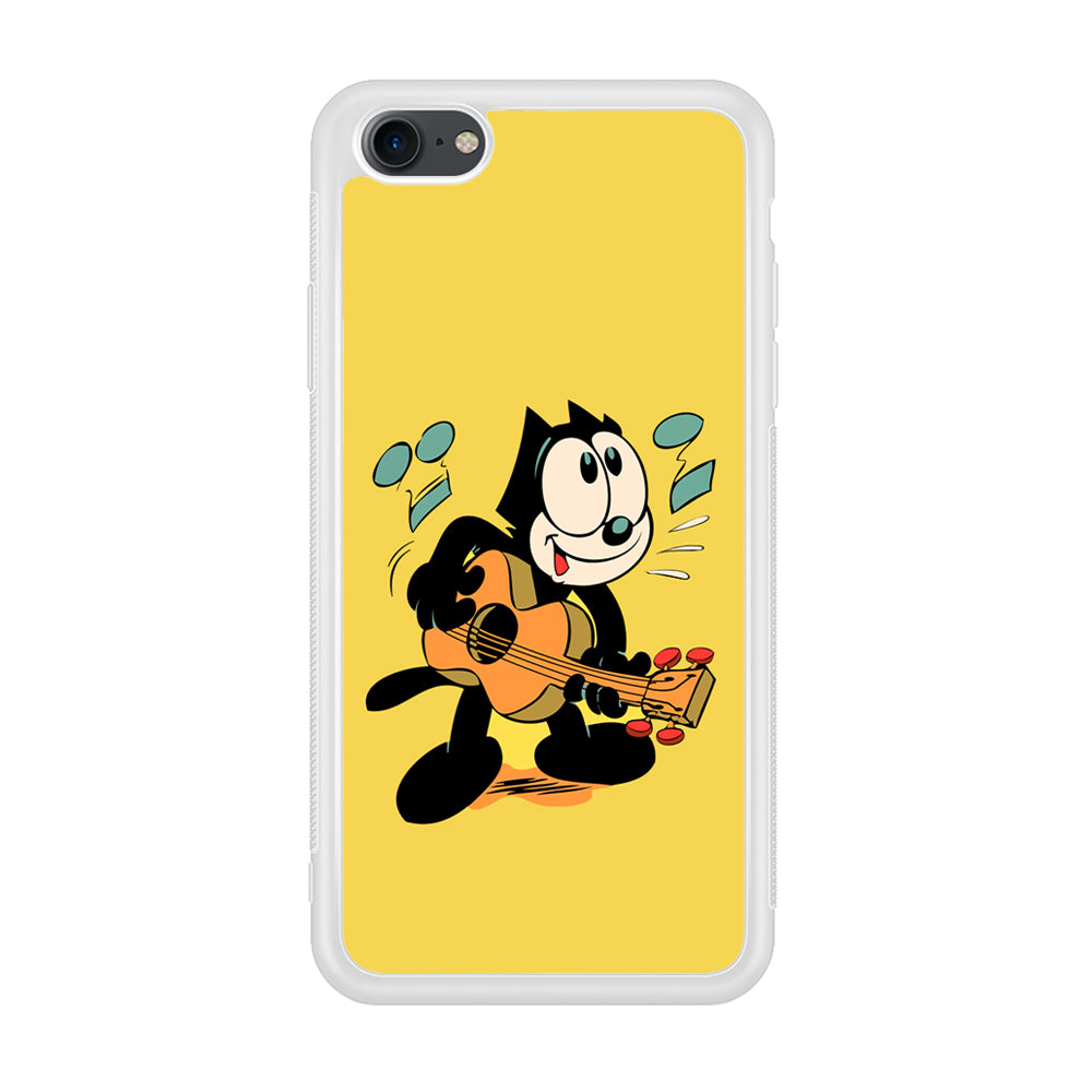 Felix The Cat Playing Okulele iPhone 8 Case