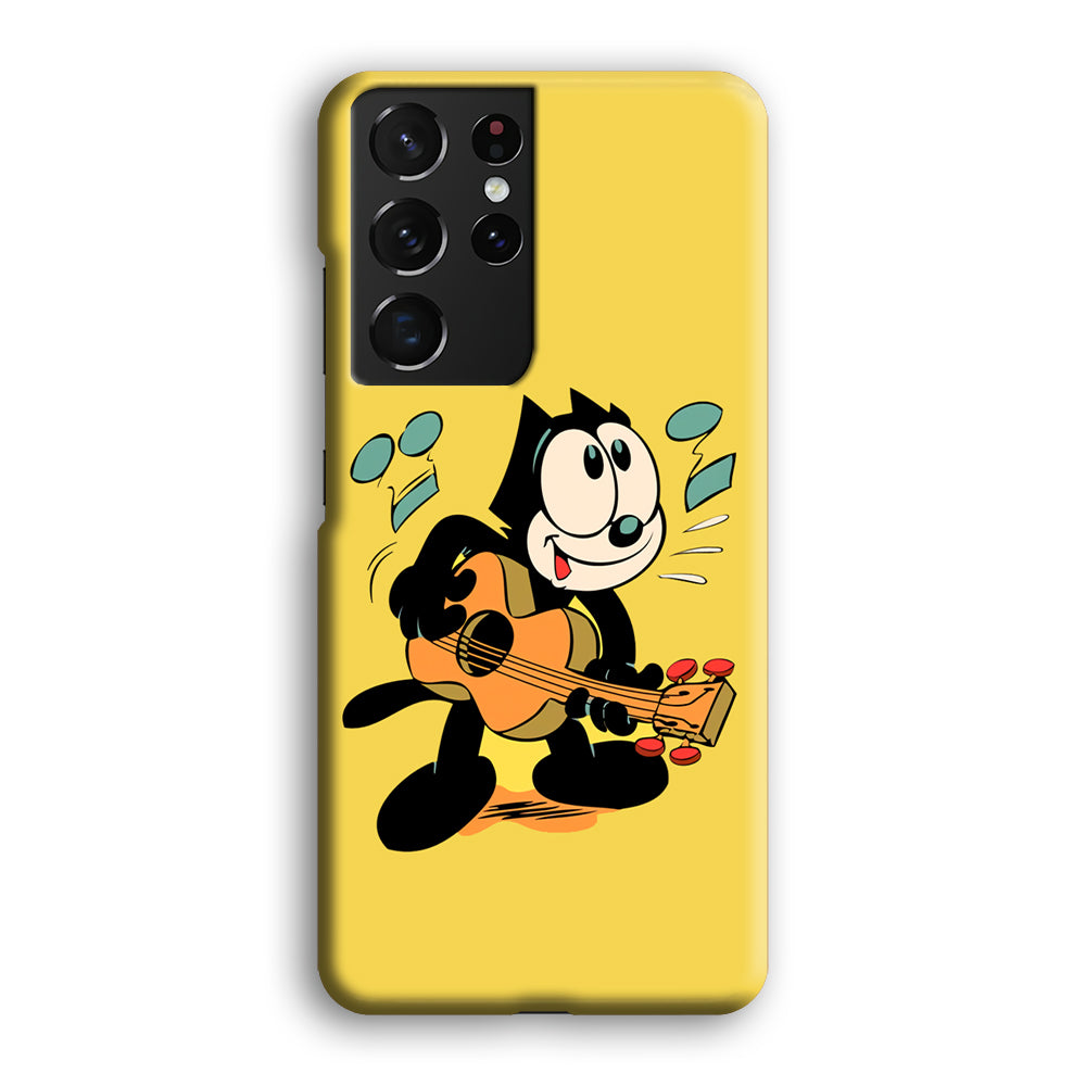 Felix The Cat Playing Okulele Samsung Galaxy S21 Ultra Case