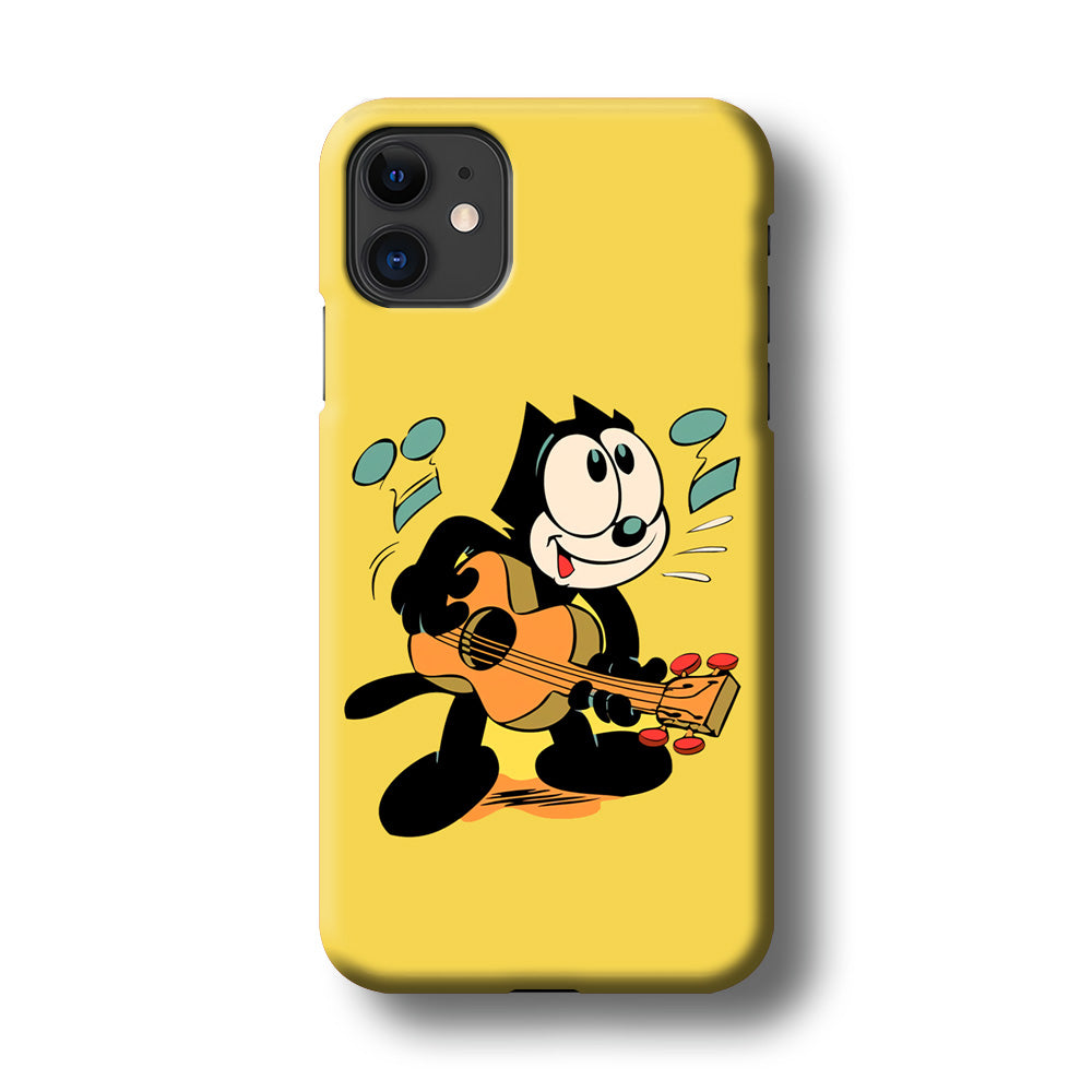 Felix The Cat Playing Okulele iPhone 11 Case