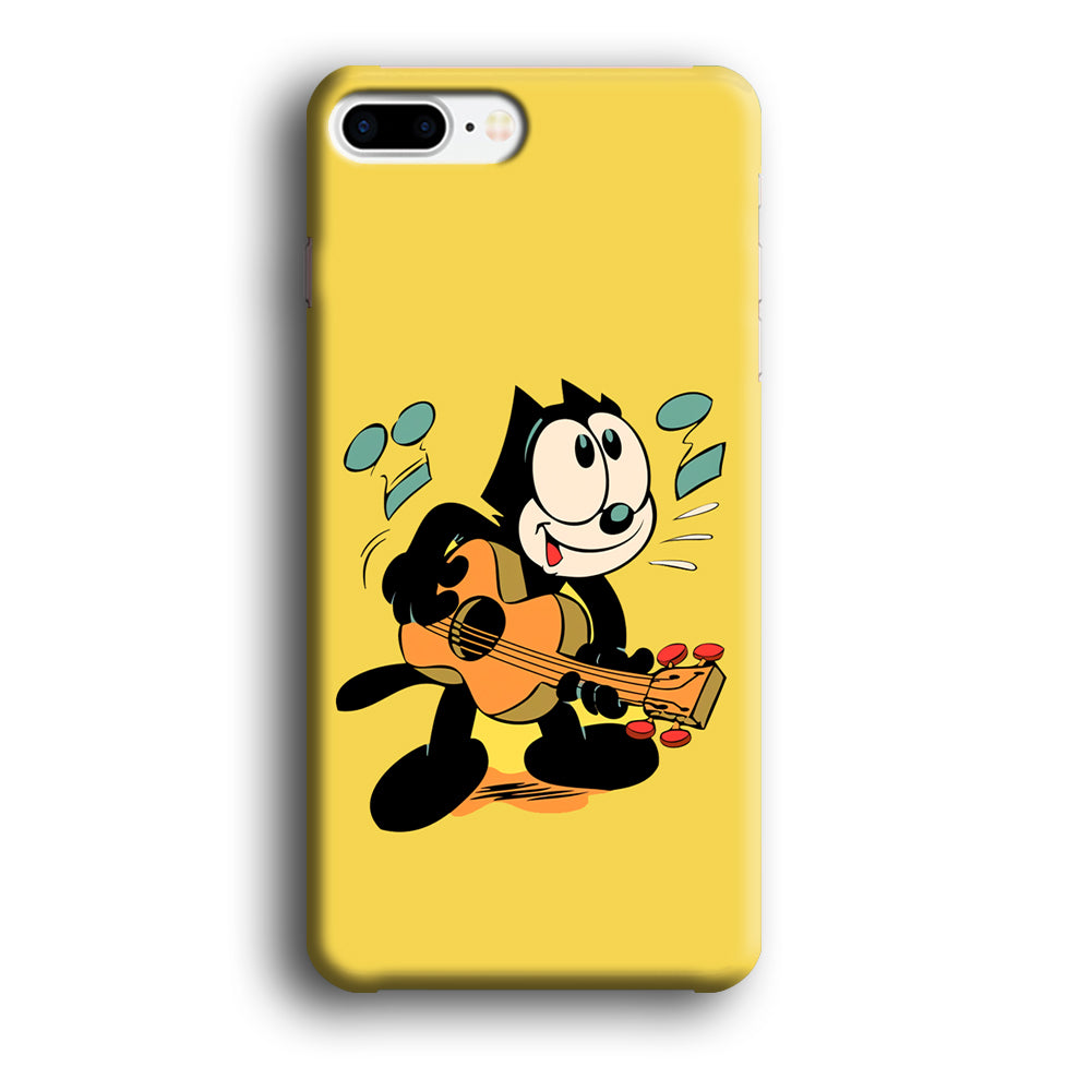 Felix The Cat Playing Okulele iPhone 8 Plus Case